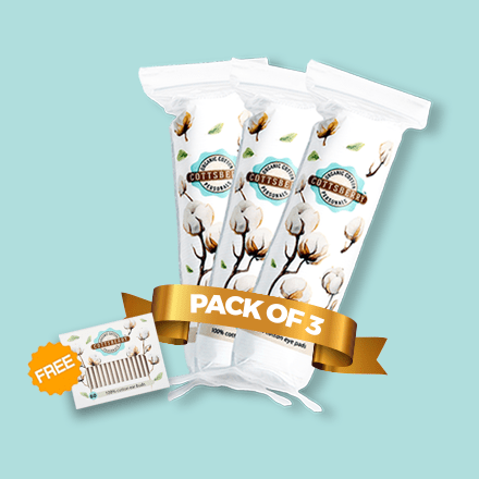 Organic Cotton Eye Pads 80s - Pack of 3(240 Pcs)